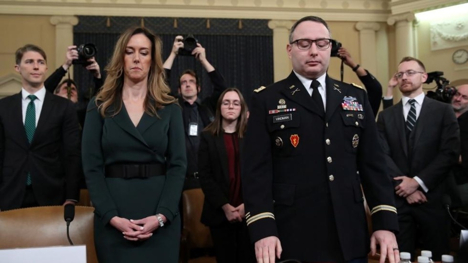 Destitution de Donald Trump : deux témoins clés à la barre Destitution de Donald Trump : deux témoins clés à la barre