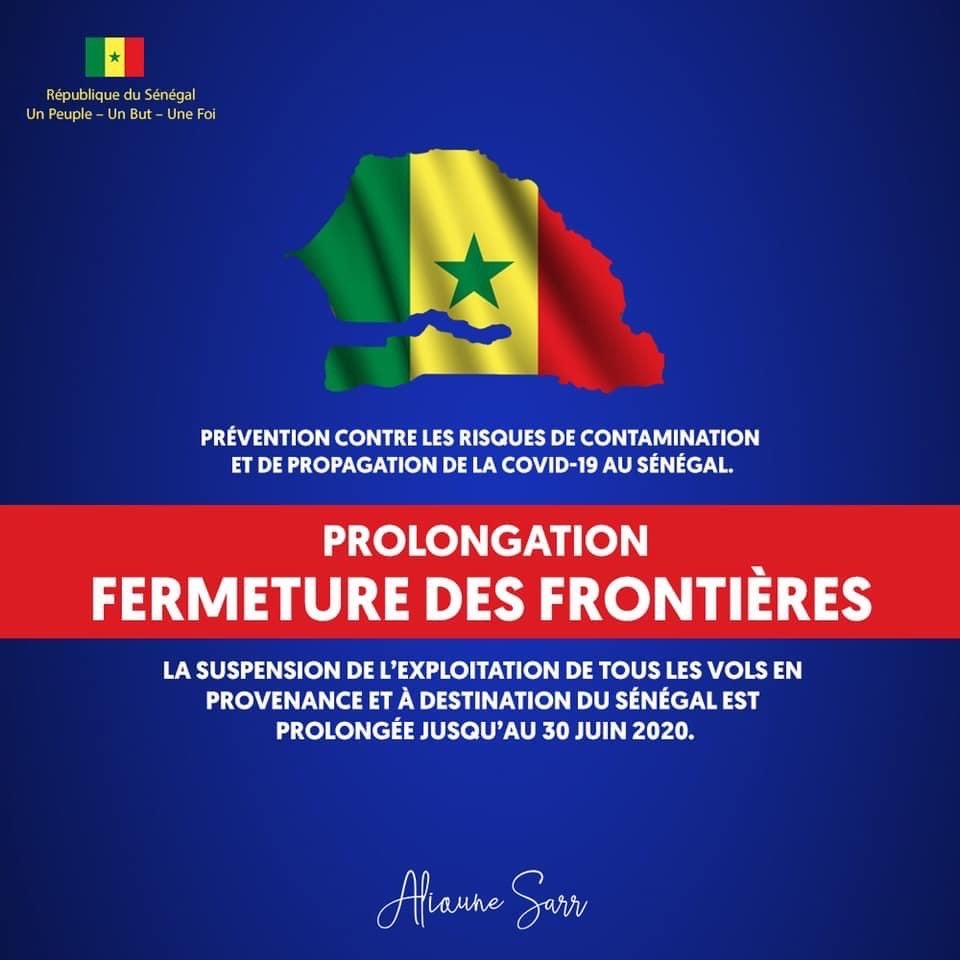 Covid-19 : Le Sénégal prolonge la fermeture de ses frontières aériennes jusqu'au…