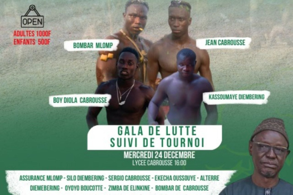Gala de lutte à Cabrousse : les champions de la sous-région réunis pour un tournoi exceptionnel ce 24 décembre