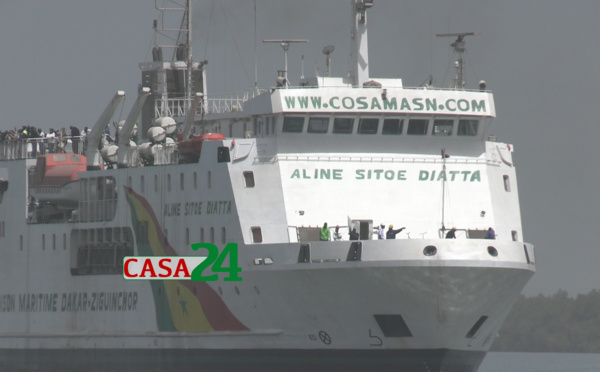 Le Bateau Aline Sitoe Diatta Repris du Service Après 6 Mois d'Arrêt